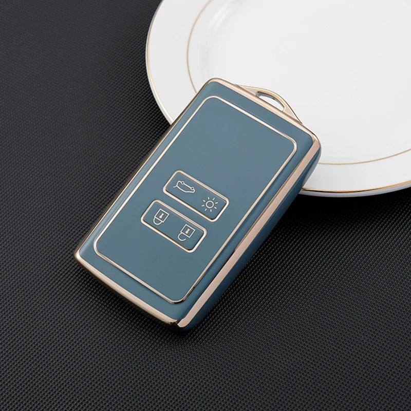 NEW TPU Car Key Case Full Cover for Renault Koleos Kadjar Megane Talisman Captur Espace Clio 2016-2019 4 Button Accessories