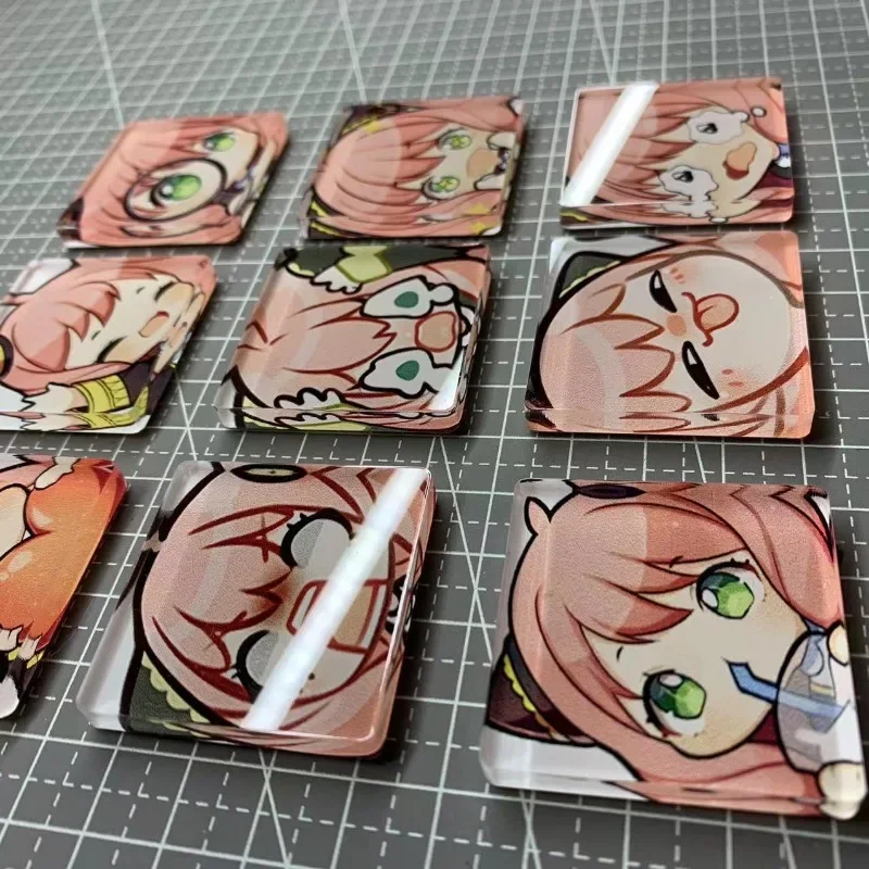 9Pcs/set Spy×Family Acrylic Fridge Magnet with Strong Magnetic Suction Creative and Cute Cartoon Decorative Supplies Gift - view 6