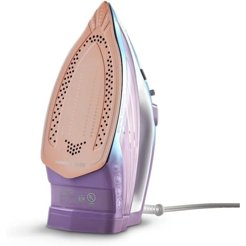 Iron,Ceramic Infused Soleplate & Anti-Drip Function with Auto Clean and Auto Shut-off, 50%Smoother Glide for Fabric Wrinkles