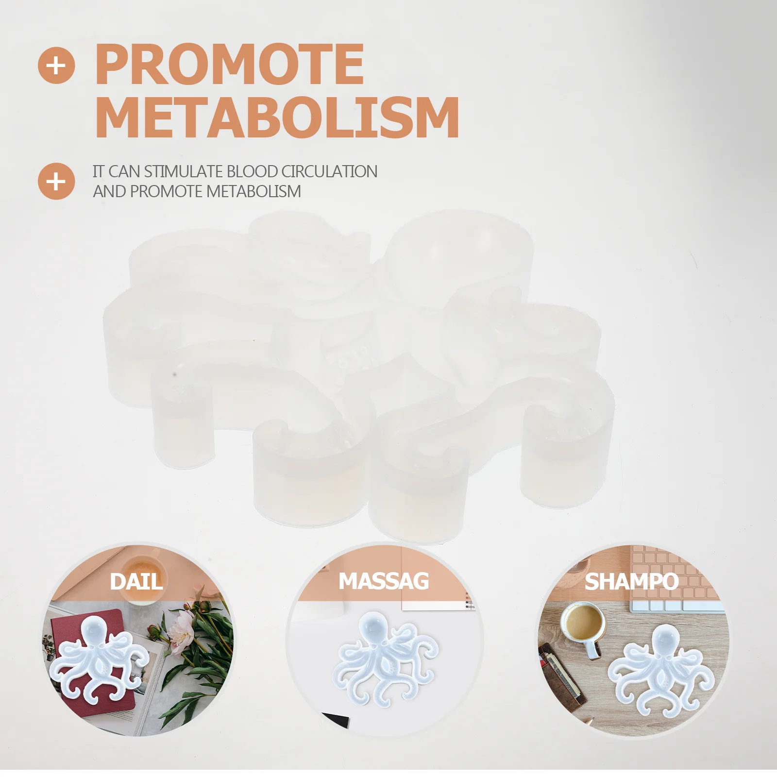 

Silicone Octopus Mold For Diy Crafts Reusable Flexible Molding Tool Healthy Easy To Clean Large Animals Home Decoration