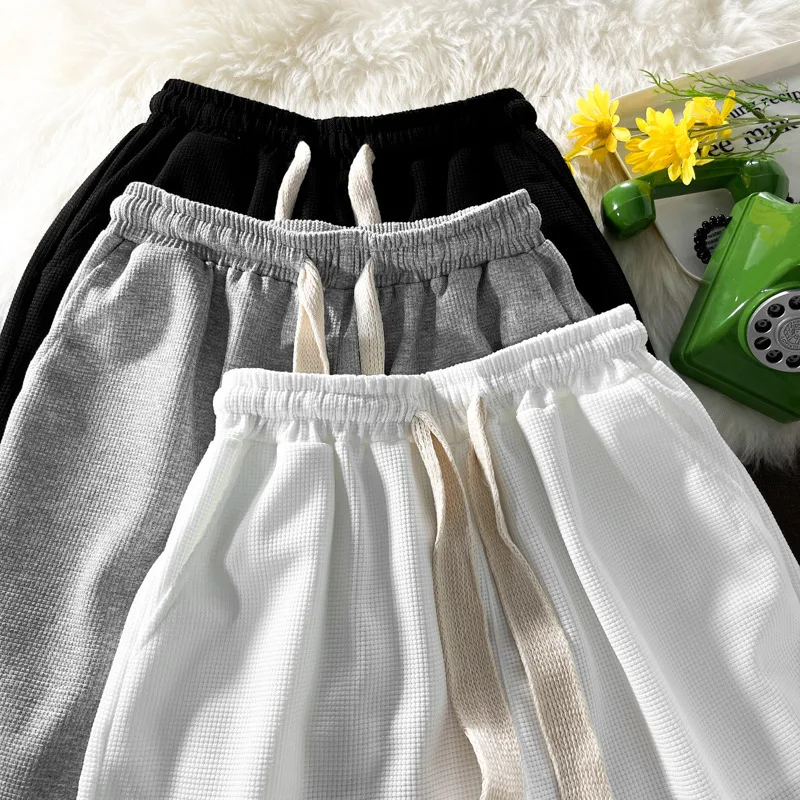 

Solid Breathable Shorts Summer Men's Fashion Trendy Comfortable Charm Lightweight Drawstring Basketball Sports Fitness Large