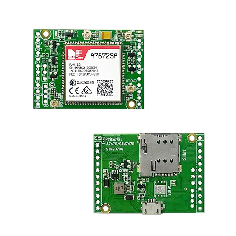 Simcom A7672SA-FASE cat1 core board, unterstützung daten + gnss + voice