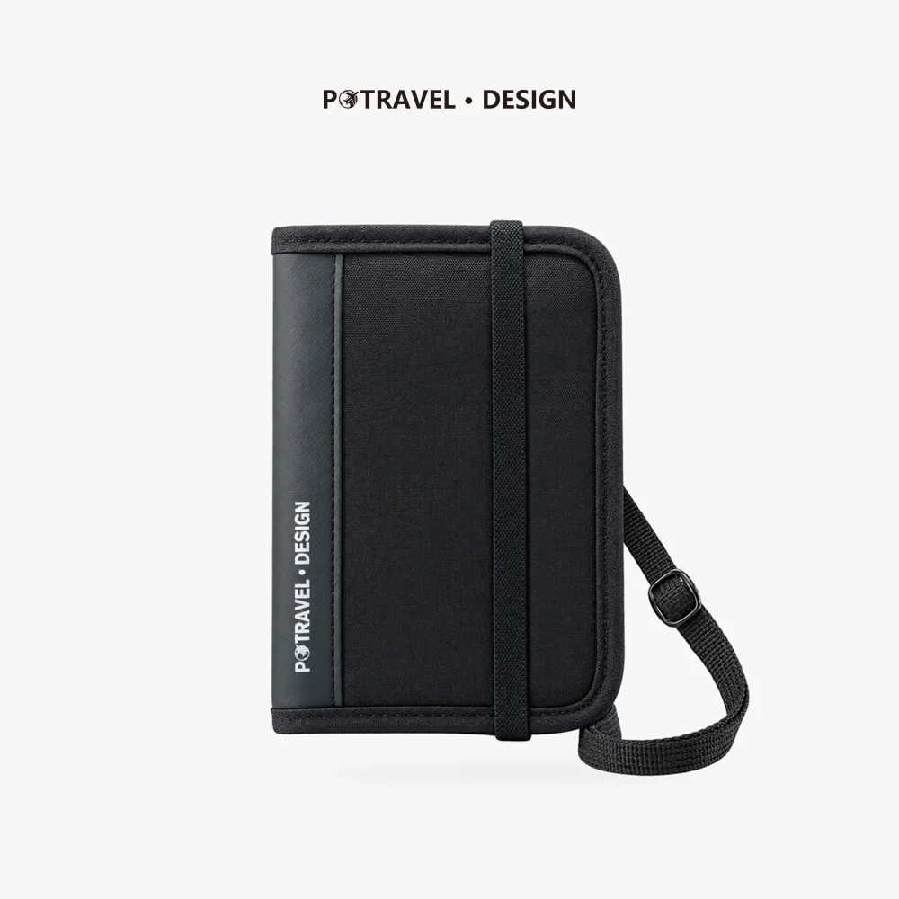 RFID Blocking Anti-Theft Passport Holder Wallet, Waterproof Crossbody Travel Document Organizer, Lightweight Mini Card Pouch