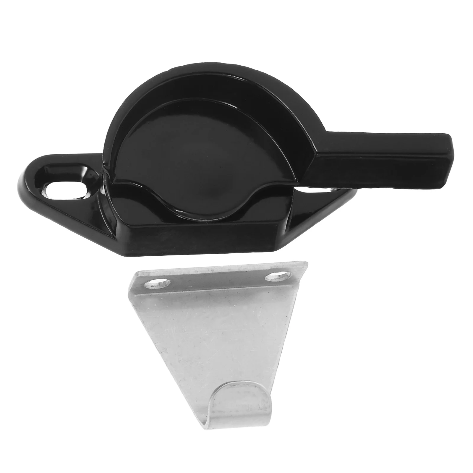 قفل أمان للنافذة المنزلقة من الألومنيوم، قفل باب هلال أسود لقطع غيار الأبواب المنزلقة للنوافذ #2