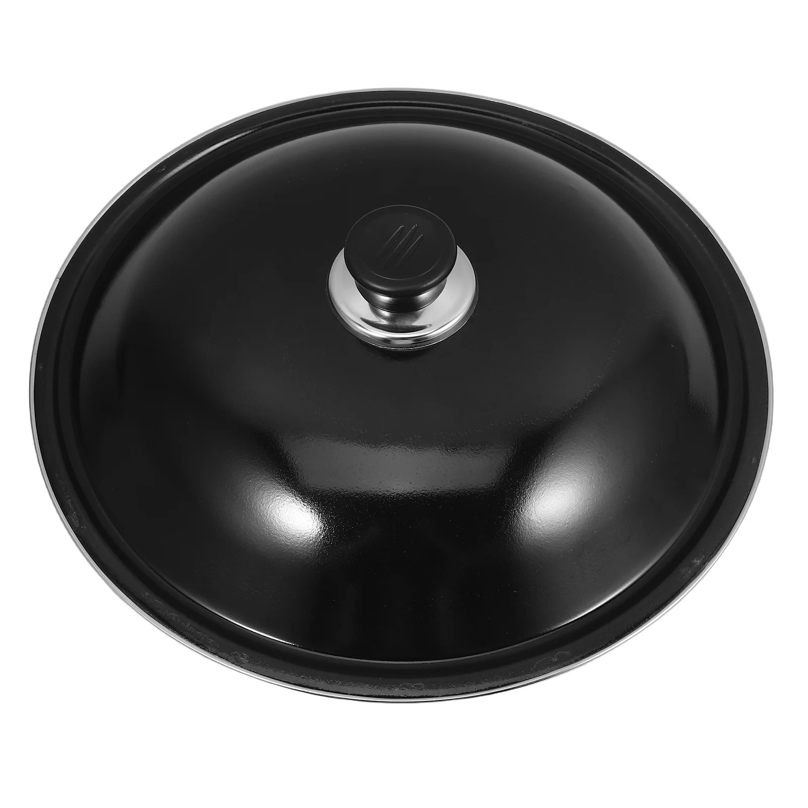 

Enamel Pot Lid Universal Black Replacement Kitchen Pot Lid Cover for Wok Frying Pan and Various Cookware