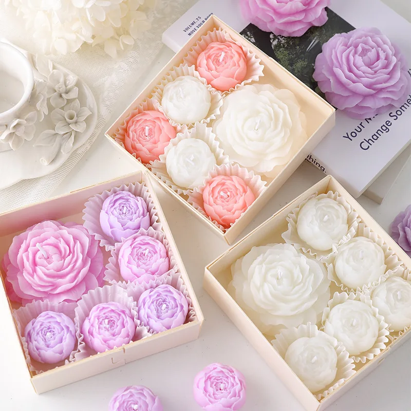 Floral Scented Candle Gift Box Valentine's Day Gift Birthday Candle Gift Floating Candles Decoration