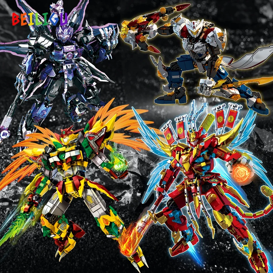 

Боевой рыцарь, робот, строительные блоки, SunWukong Warrior Mech, экшн-фигурка, кирпичи, сборная игрушка для детей и взрослых, идеальный подарок