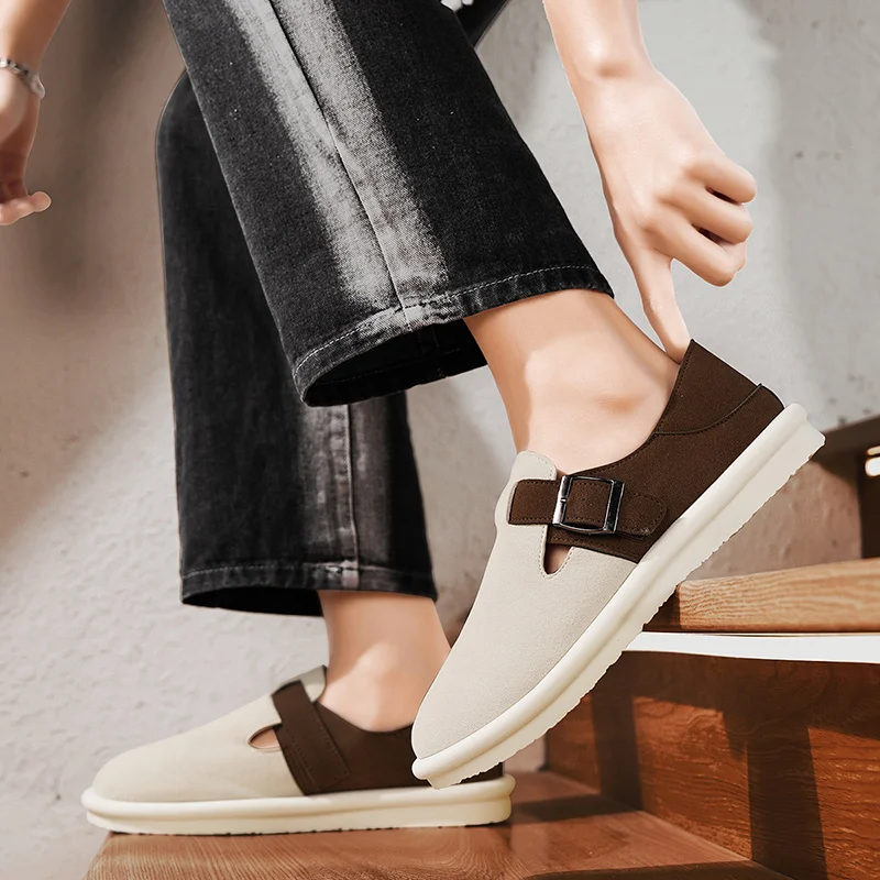 

Новая мужская летняя дышащая нескользящая удобная уличная прогулочная обувь, модная молодежная обувь Joker Tide, повседневная обувь больших размеров на мягкой подошве