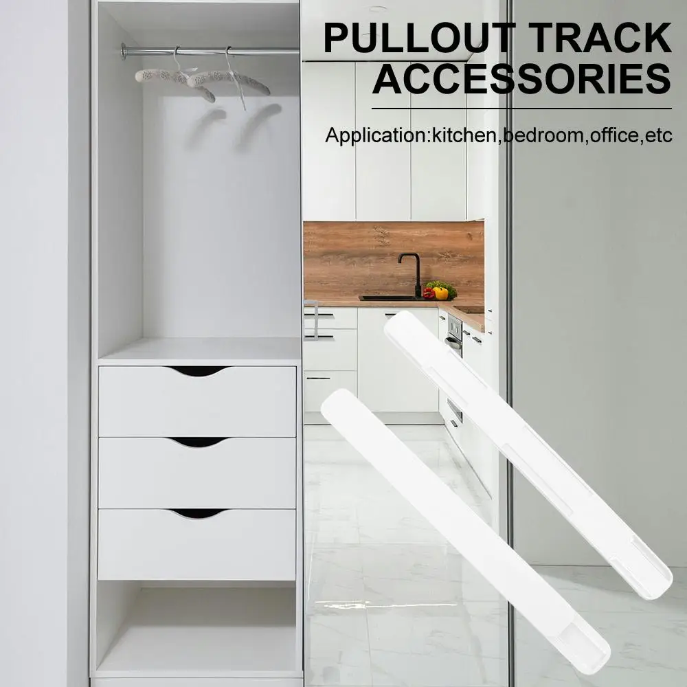 

2Pcs Retractable Drawer Slides Strips Pullout Storage Rack DIY Basket Slide Rail Pull Rail Furniture Hardware