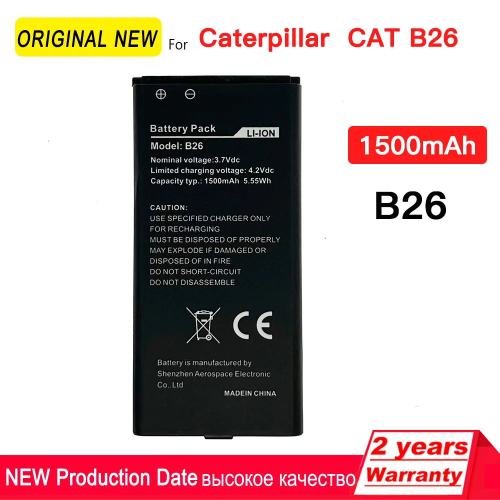 

New Original 1500mAh CATB26 B26 Battery For CAT Caterpillar Mobile Phone WIFI ROUTER Rechargeable Battery Replacement Batteria