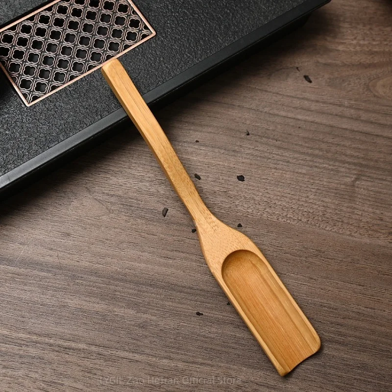 

1Pc Chinese Kongfu Long Handle Wooden Bamboo Tea Scoop Teaspoon Natural Ebony Wood Tea Shovel Portable Teaware Accessories