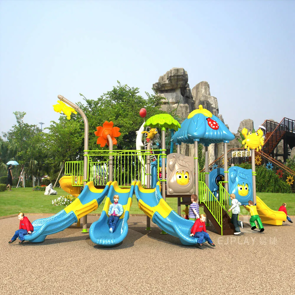 Children Slide, Outdoor Playground Equipment for Kindergarten, EJPLAY Kids Playset, Safe and Durable Toddler Climbing Frame