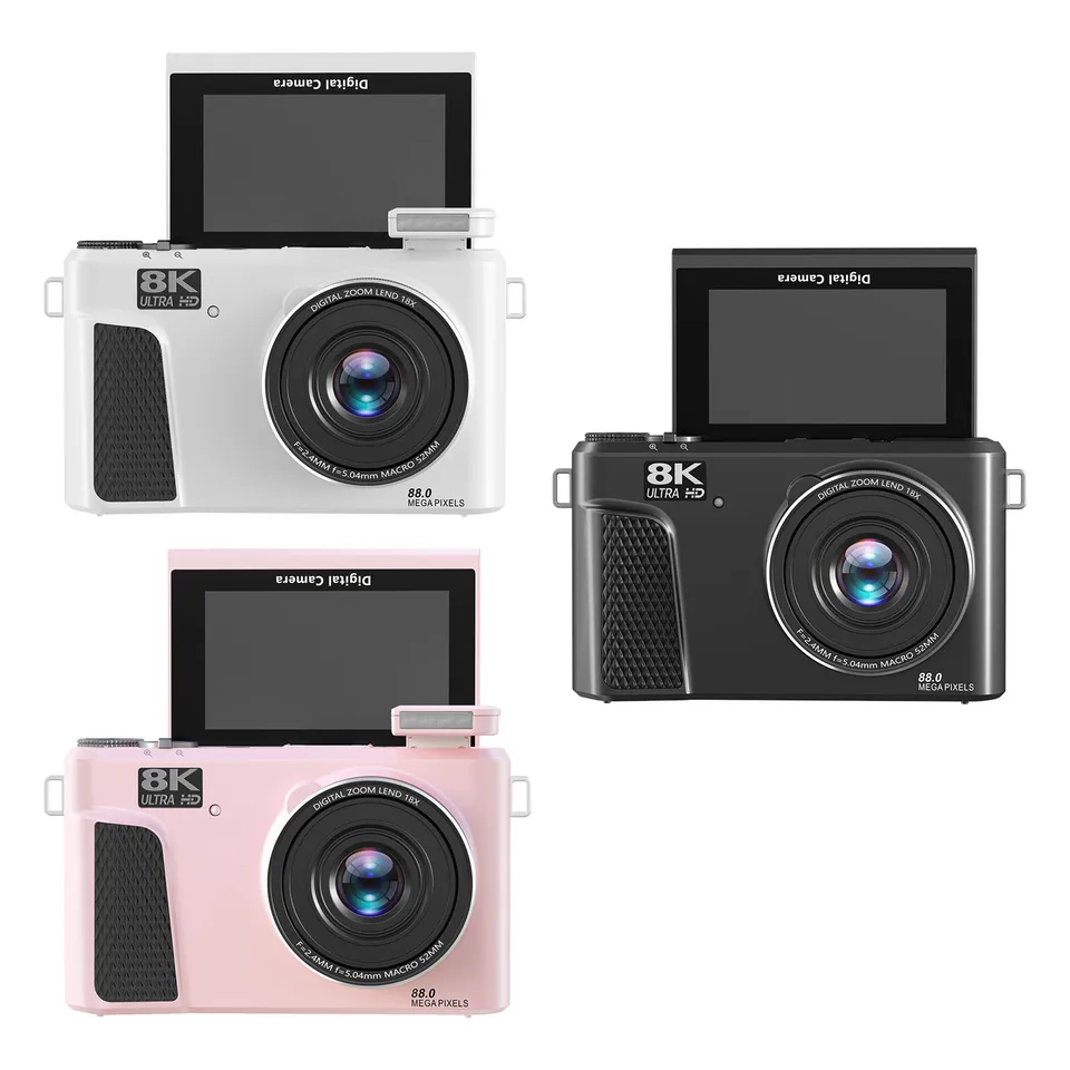 Digital Camera 8K 88MP 18x Zoom Autofocus WiFi Travel Camera with