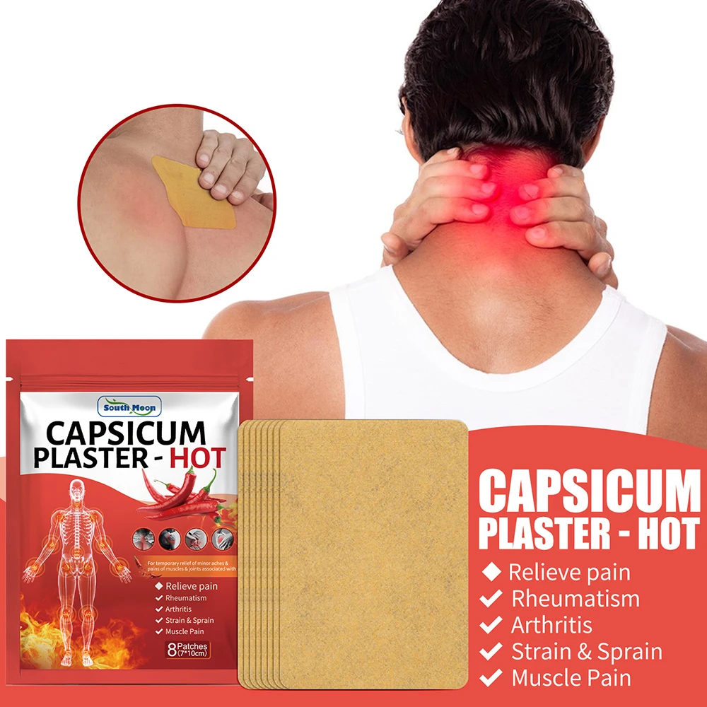 

Capsicum Plaster Pain Relief Plaster Back Neck Shoulder Muscle Pain Strain Sprain Chinese Herbal Medical Joint Arthritis