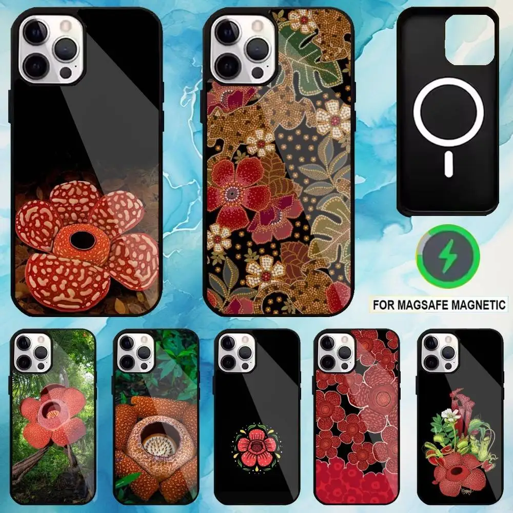 

Rafflesia Phone Case For iPhone17,16,15,14,13,12,11 Plus,Pro Max Magnetic For Magsafe Wireless Charging