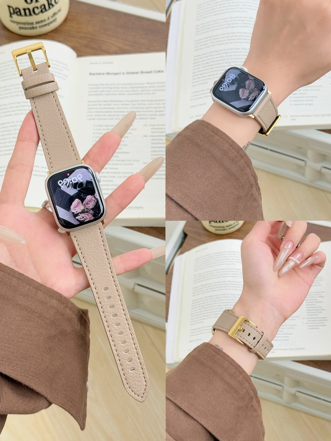 High quality leather loop For Apple Watch band women 11/10/9/8/7/6/5/4/3/2/1 SE 38mm 40mm 41mm 42mm 44mm 45mm 46mm 49mm Strap