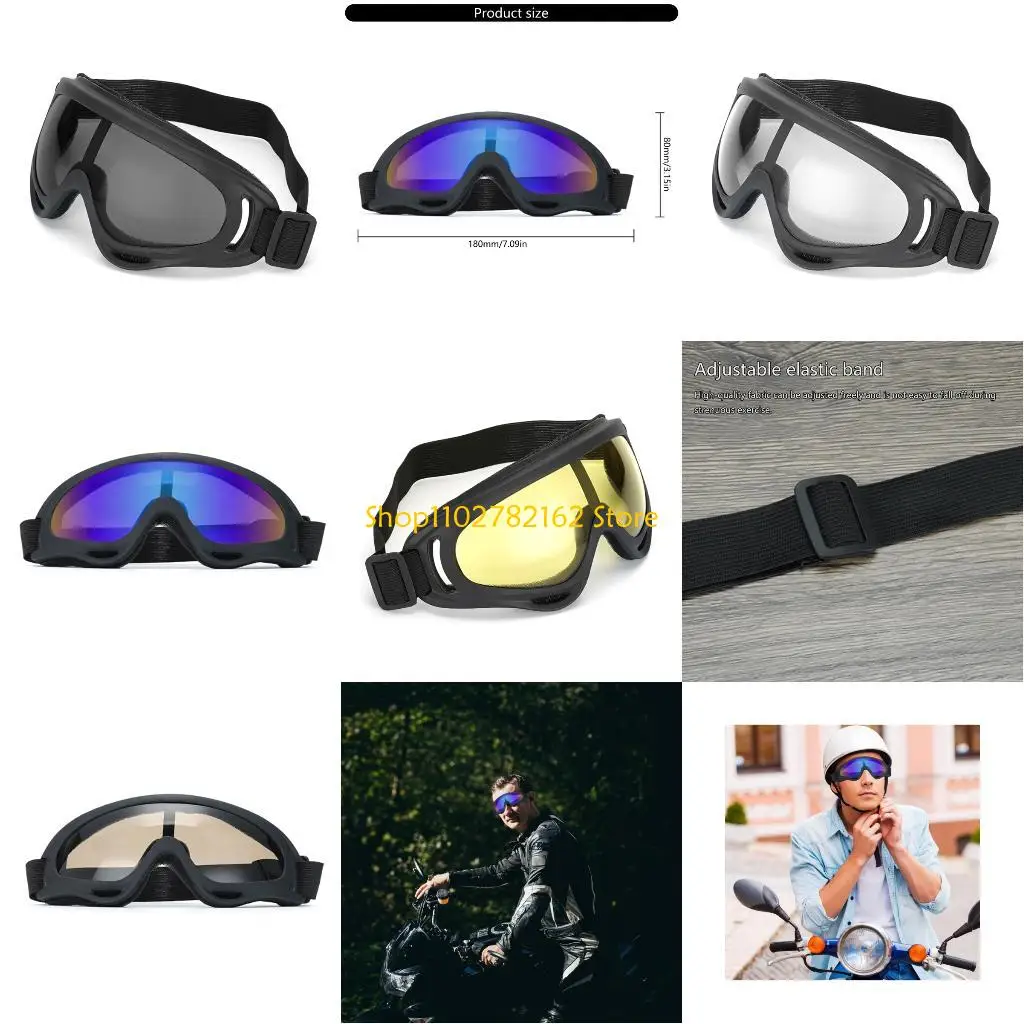 

547B Shatterproof Safety Glasses Impact Resistant UV400 Eyewear For Skiing Motorcross