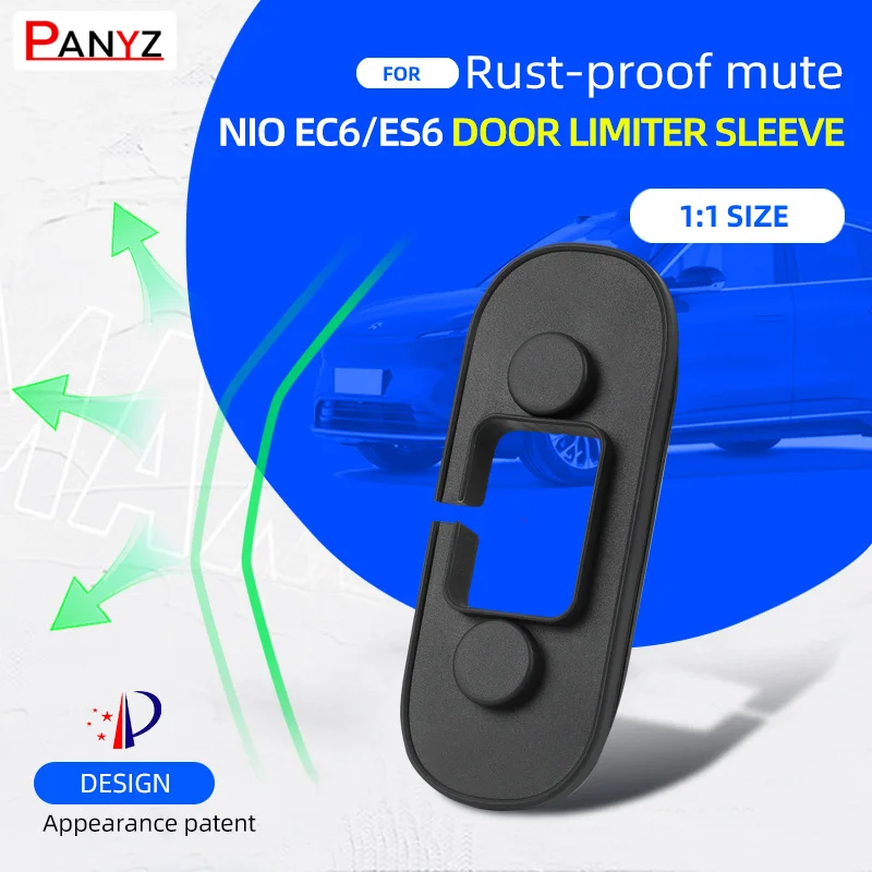 ل NIO EC6/ES6 محدد الباب ABS غطاء للحماية قفل الباب مشبك غطاء تعديل نموذج سيليكون منصات صواعق الباب