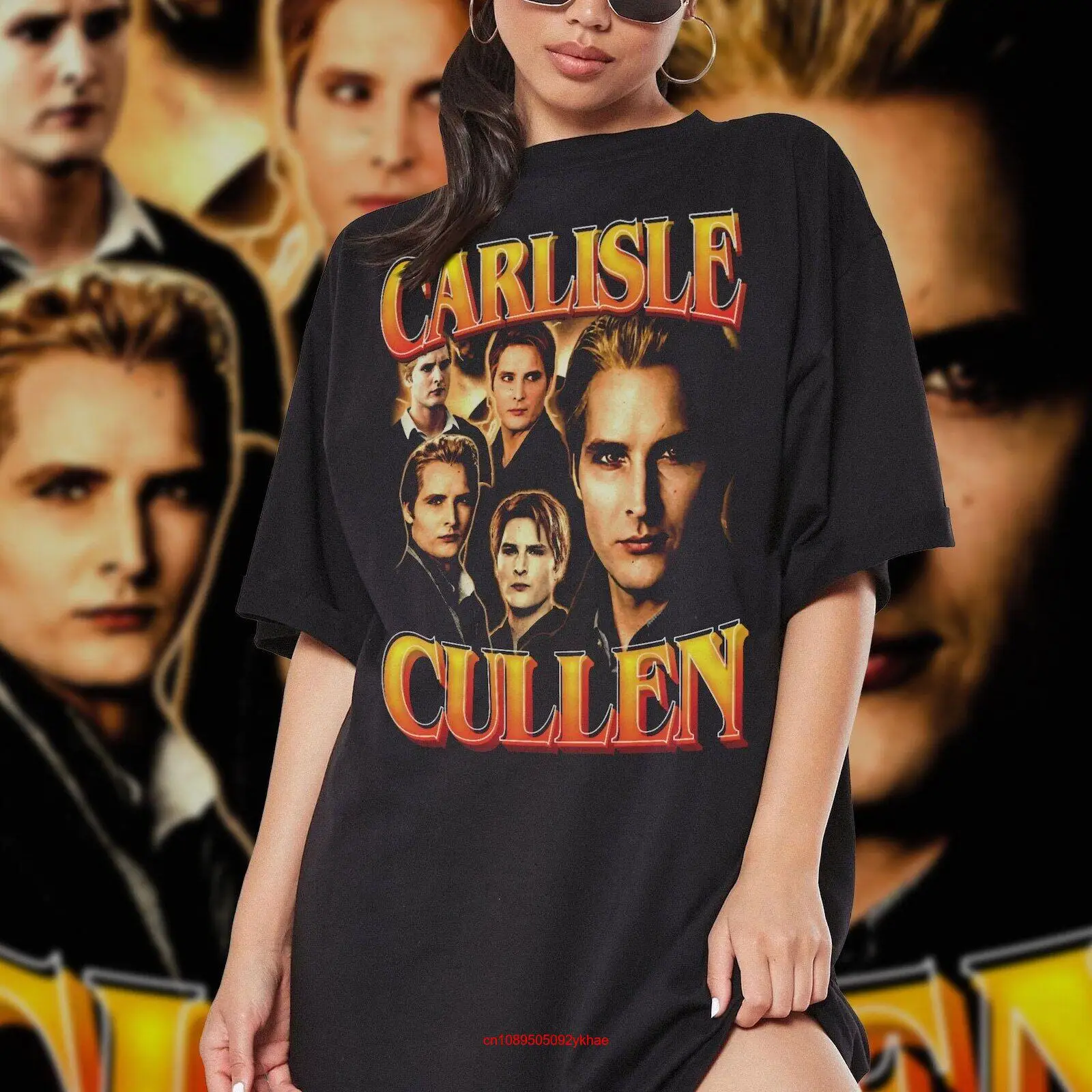 Carlisle Cullen Vintage 90's T Shirt Peter Facinelli Fan Made Team Te long or short sleeves