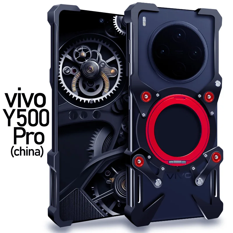 Funda de teléfono de aluminio y metal resistente de lujo Thor para Vivo Y500I Y500 Y400 Y300 Y78 Pro Y77+ Fundas Coques Bumper