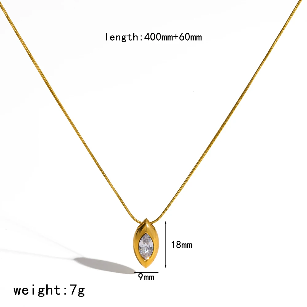 Damen-Halskette mit Pentagramm-Zirkon-Anhänger aus 316L Edelstahl, schlichtes Design, wasserdicht, Schmuckgeschenk – Detail 13
