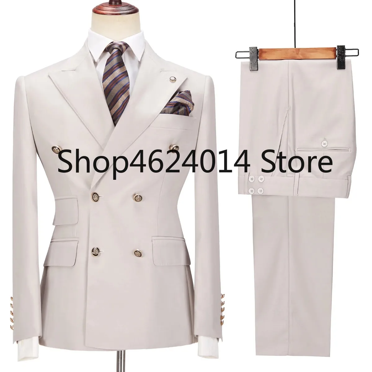 

Деловые мужские костюмы для мужчин Slim Fit Формальный выпускной Двубортный костюм на заказ