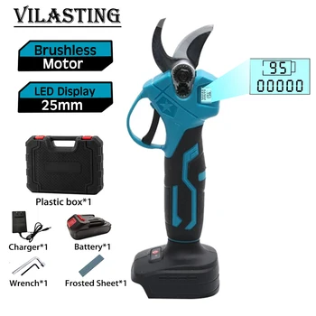 브러시리스 전기 가지치기 가위, 정원 도구 가지치기, 무선 전기 정원 가위, LED 디스플레이, Makita 18V 배터리에 적합