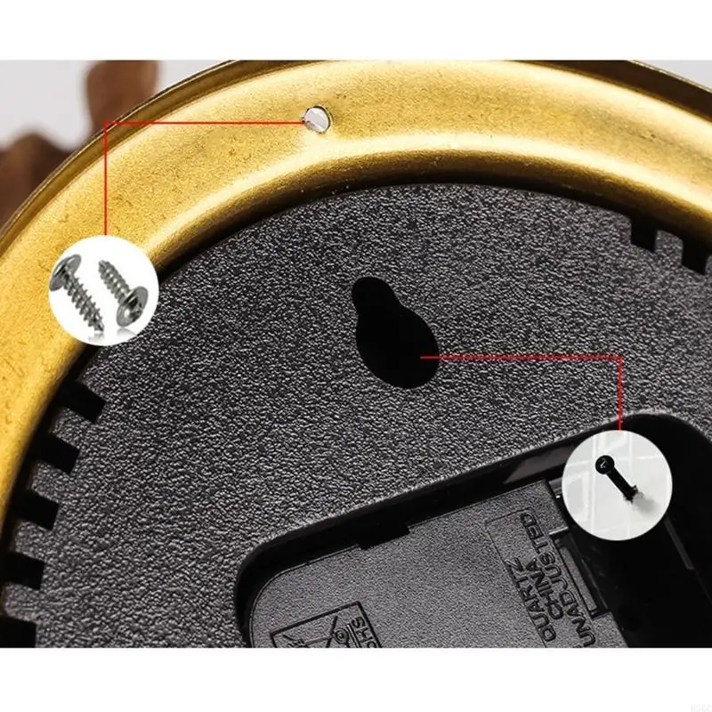 B0KC Wall Mounted Thermometer Hygrometer Barometer Watch Tidal Clock