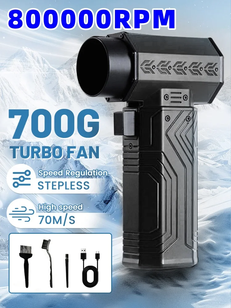 

New 800000RPM Super wind 70M/S Mini Turbo Jet Fan 10000mAh Handheld Brushless Motor Generation Blower industrial Duct Fan Dry