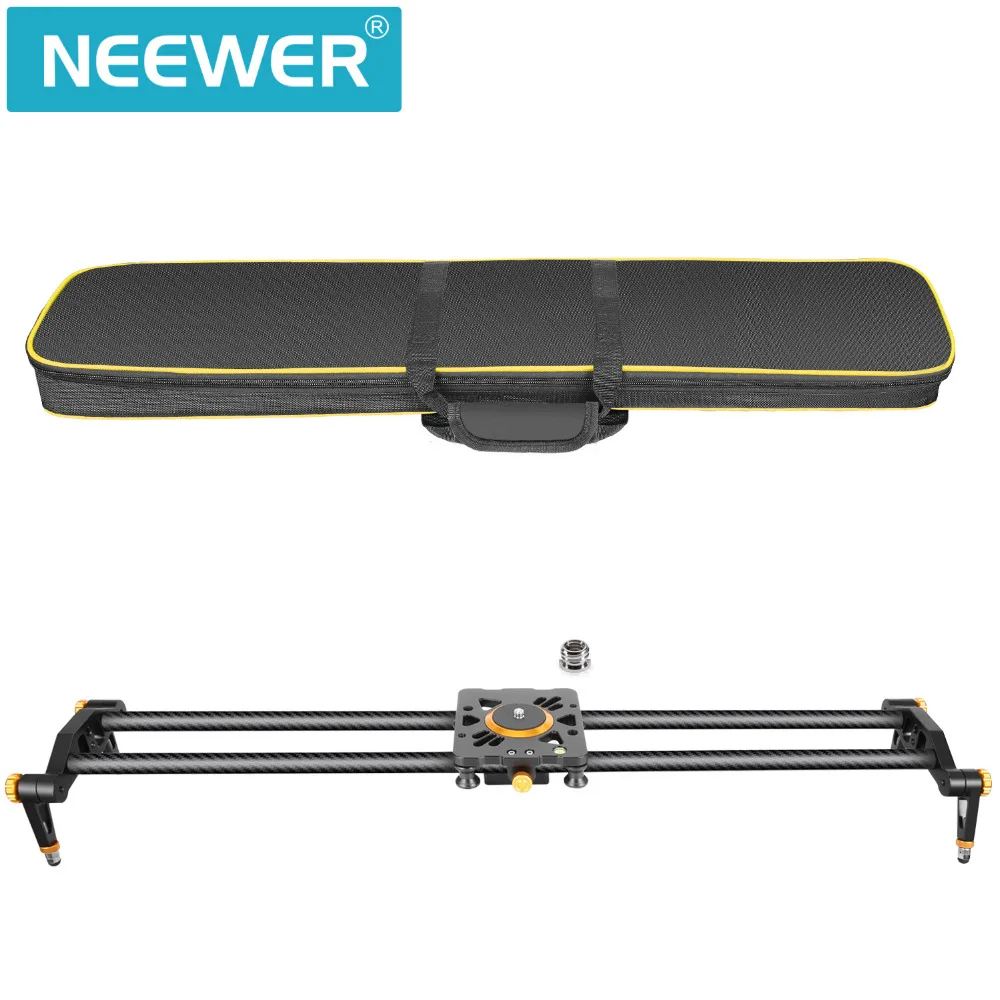 Neewer 39.4 inches/100 cm Carbon Fiber Camera Track Slider Video Stabilizer Rail with 6 Bearings for //Camera DV Video