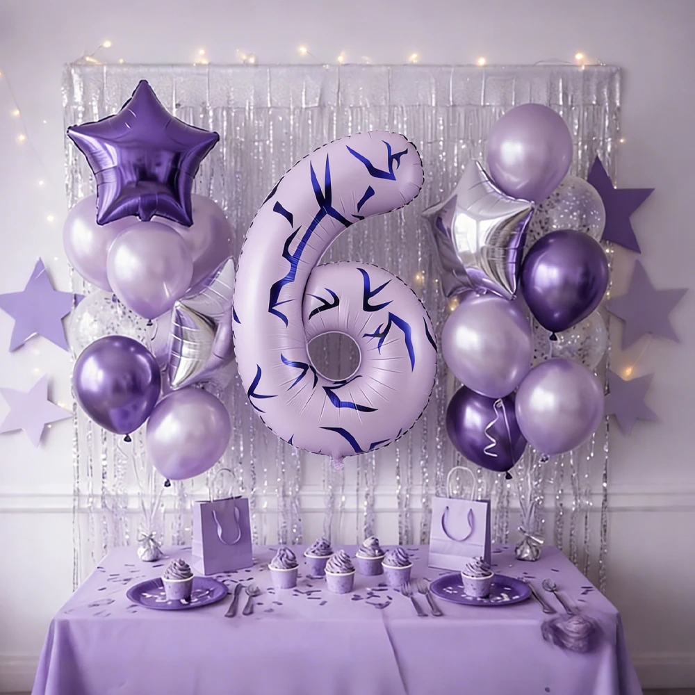Ballons numérotés de 40 pouces (0-9), ballons étoiles à cinq branches pour fêtes sur le thème du K-pop, anniversaires, décorations d'arche pour fêtes d'anniversaire