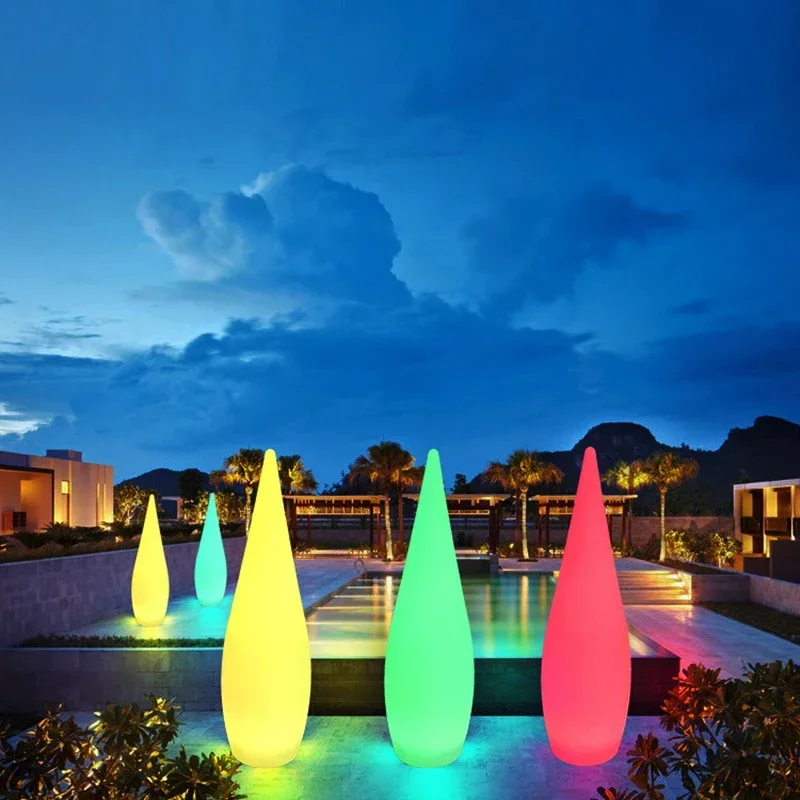 

CEDRIC Landscape Rechargeable Lamp USB 16 Colors LED Remote Control Water Droplet Lawn Light Waterproof IP65 for Garden