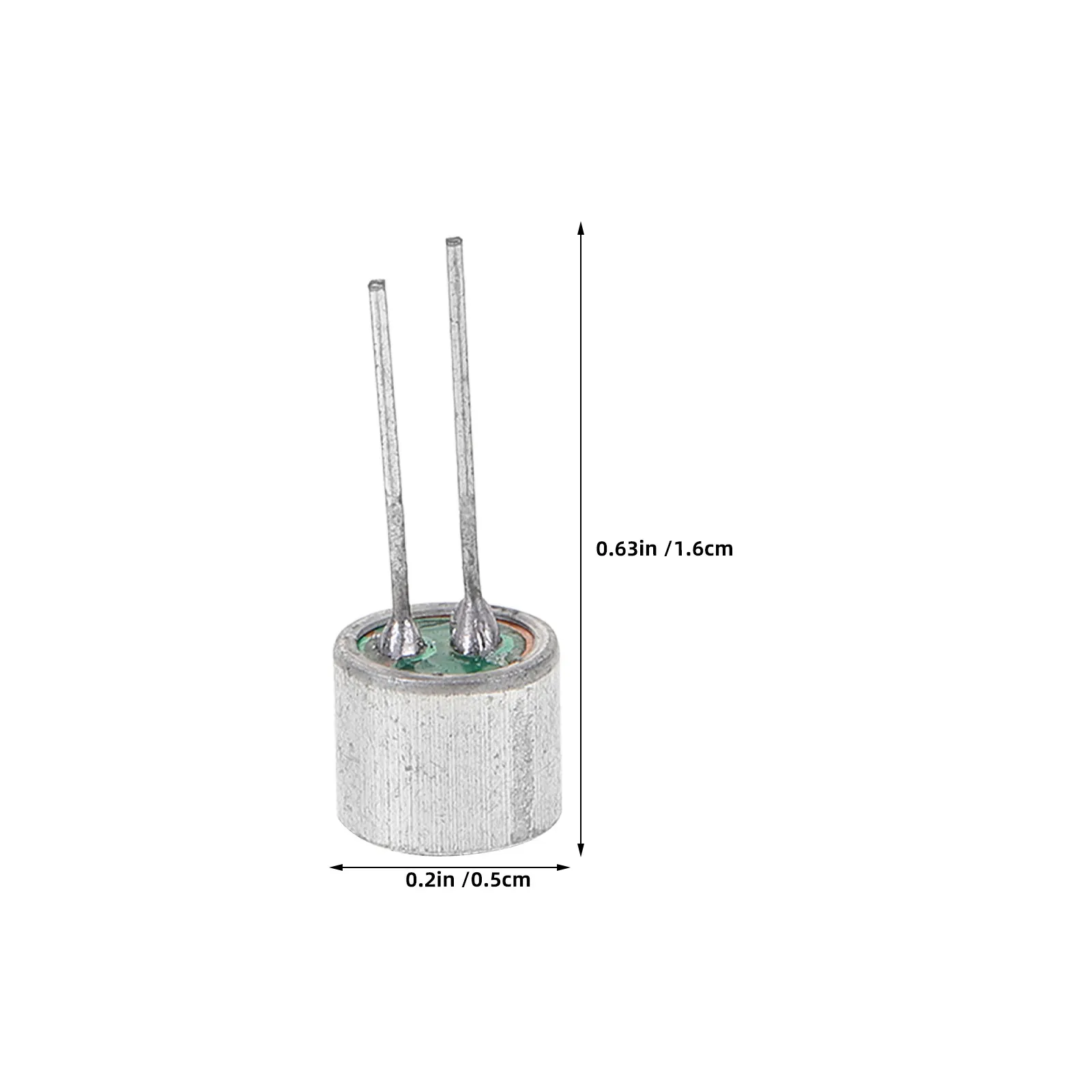 100Pcs Electret Microphone Pickup Full Directional Cylindrical Electret Condenser Mic 6x5mm Mini Mic Element for Recording
