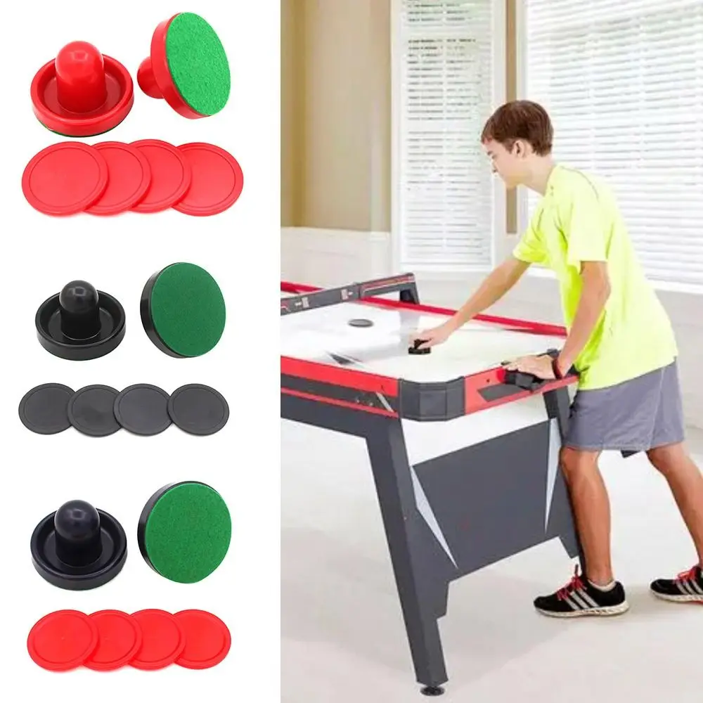 Air Hockey Mini Table Felt Pusher Puck Mallet Goalies Party Game Tables Goalies Entertainment Accessories