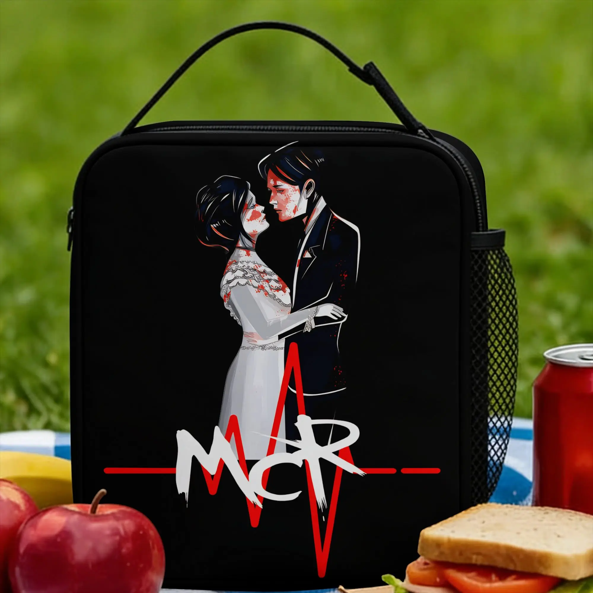 My Chemical Romance Lunch Bag For Child  Graphic Lunch Box Casual School Cooler Bag Convenient Waterproof Tote Food Bags
