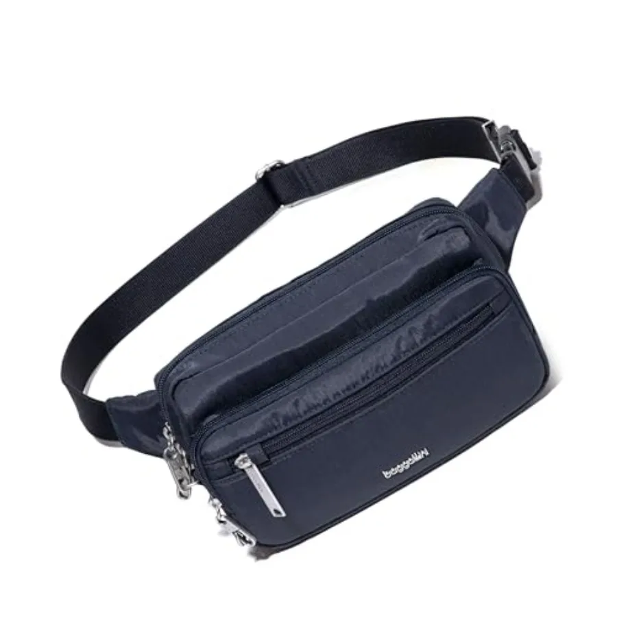 

Securtex Anti-theft Belt Bag 8.8"x5.5" Crossbody Fanny Pack for Women RFID Wallet Locking Zipper Travel Purse