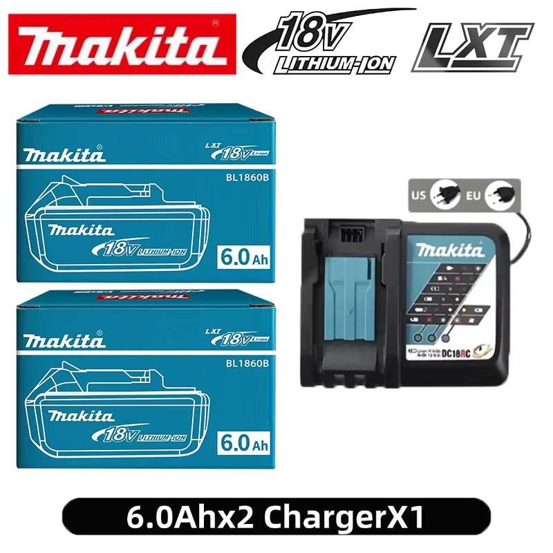 100% Echte Makita 6Ah voor Makita 18V Batterij BL1860B BL1840 BL1830B BL1850B BL1850 BL1860 BL1815 Vervangende Lithium Batterij