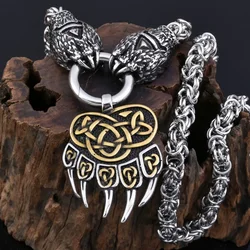 New Fashionable And Exquisite Viking Wolf Claw Bear Claw Amulet Pendant Necklace For Men Versatile Jewelry Accessories Wholesale