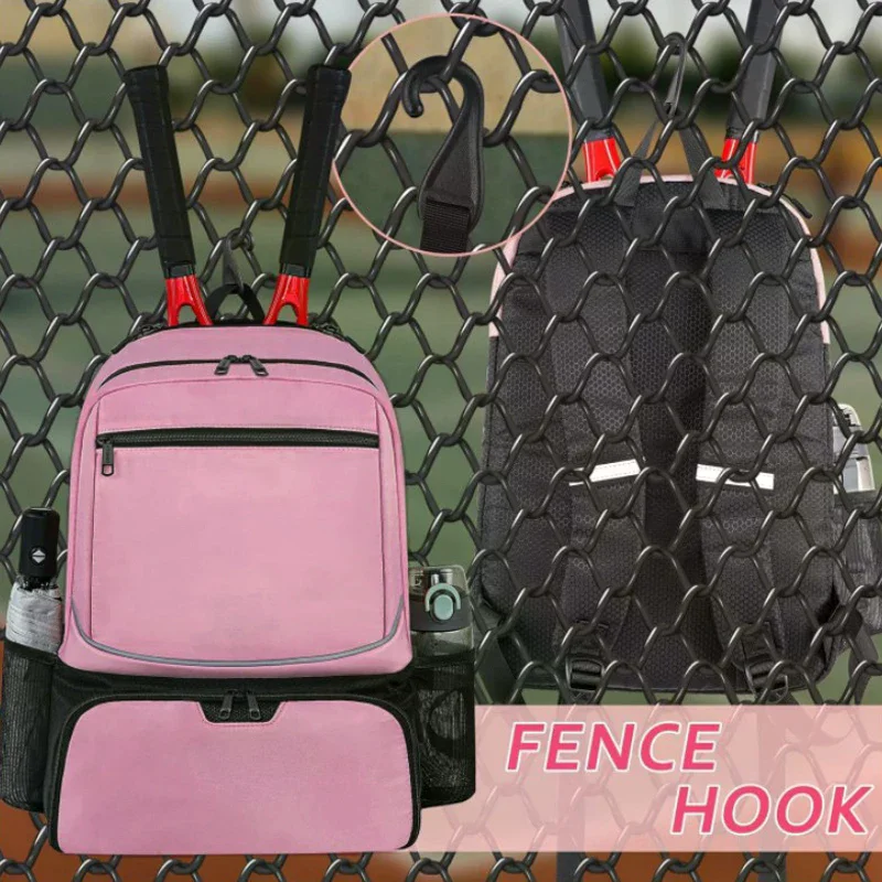 

Professional Tennis Backpack Large Capacity Sports Racket Pack Holds 1-2 Tennis Rackets Outdoor Badminton Bag With Shoe Pocket