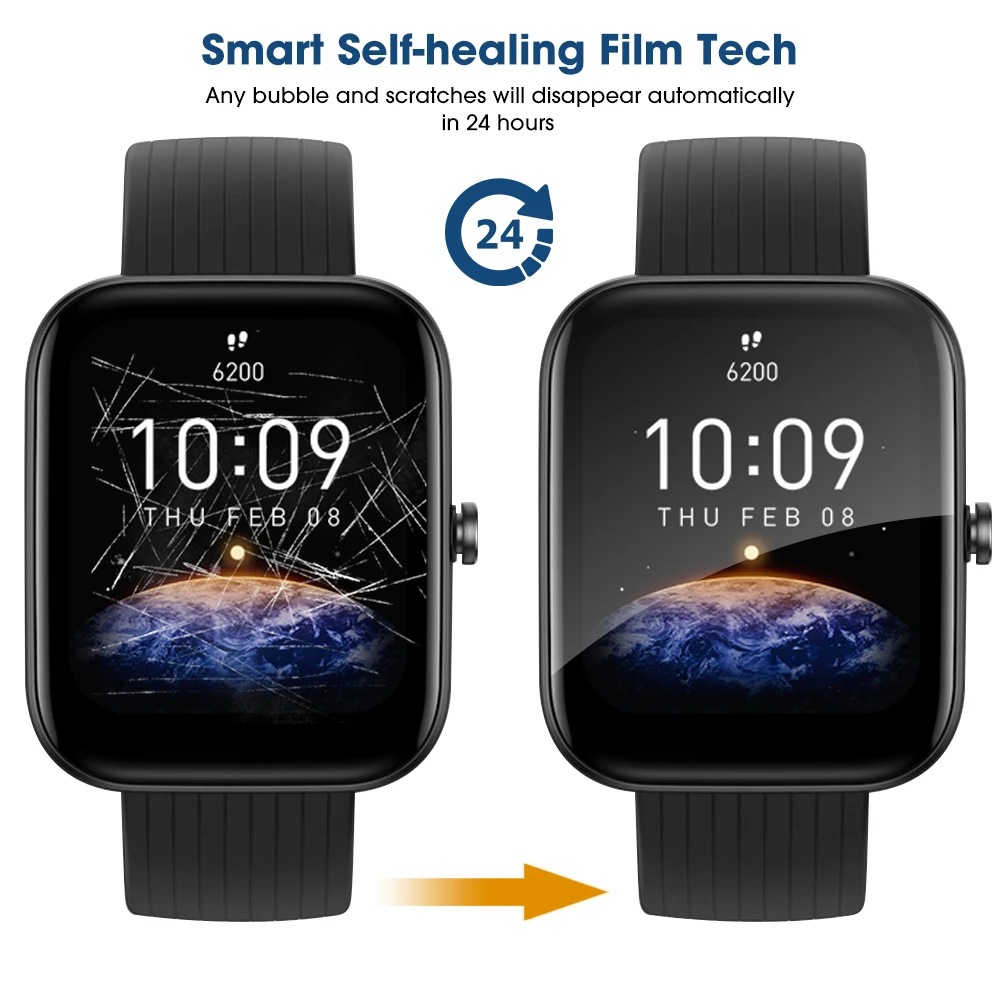 3-30 قطعة فيلم هيدروجيل ناعم من البولي يوريثان لـ Amazfit Bip 6 HD واقيات شاشة شفافة وليس زجاج لملحقات الساعة الذكية Amazfit Bip 6