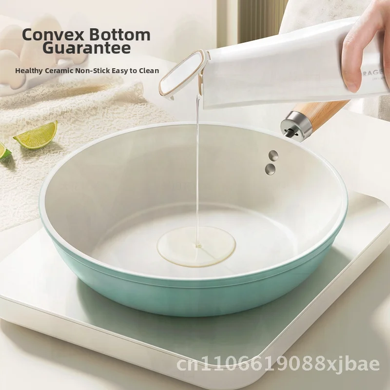 

Керамическая сковорода волнистого синего цвета с антипригарным покрытием, современный минималистичный железный материал, универсальная плита, подходит для осени, хит продаж, для дома