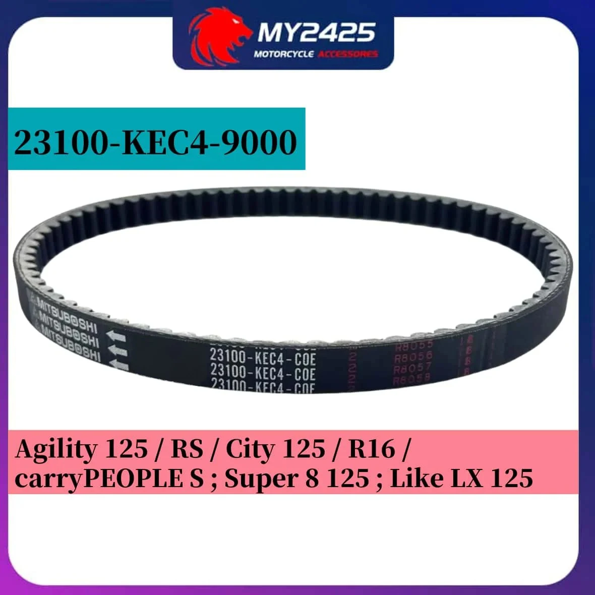 Scooter V-Belt For KYMCO CK125 PEOPLE S LIKE 150 Super 8 125 Agility RS 23100-KEC4-9000 20x799 CVT Transmission Belt