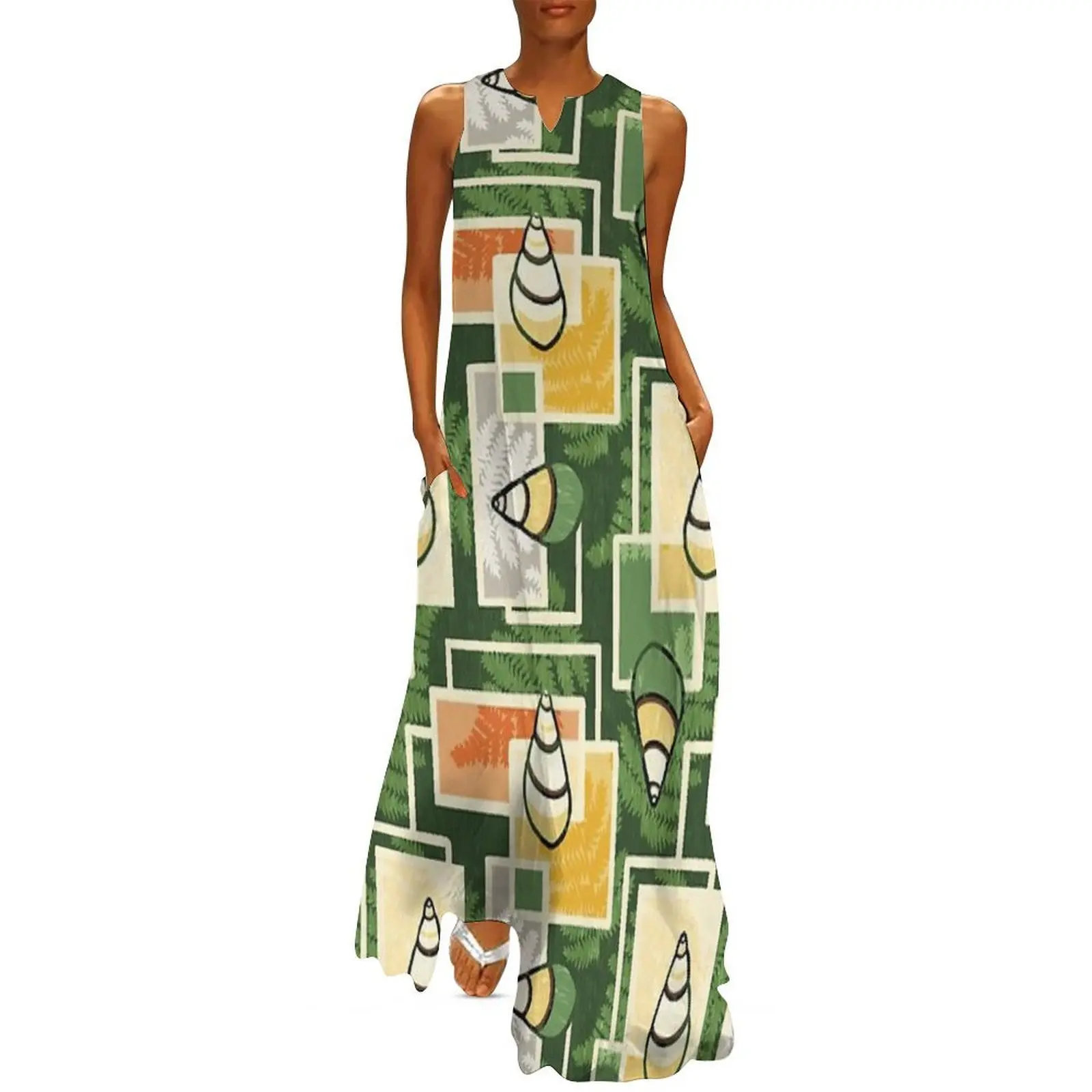 

Hawaiian Snails and Ferns Long Dress dresses women summer 2025 elegant party dresses for women 2025 dresses for special events