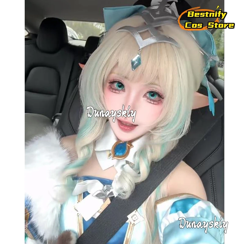 907Vesna Strivozha Cosplay Anime Game Genshin Impact Costume Kawaii Fairy Outfit Y2K Dress Sweet Lolita Wigs Halloween Christmas