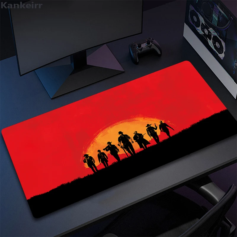 Red Dead Redemption 2 Gaming Keyboard Mouse Pad Pc Gamer Girl Desk Mat Xxl Anime Cute Mausepad Computer Accessories Mousepad XL