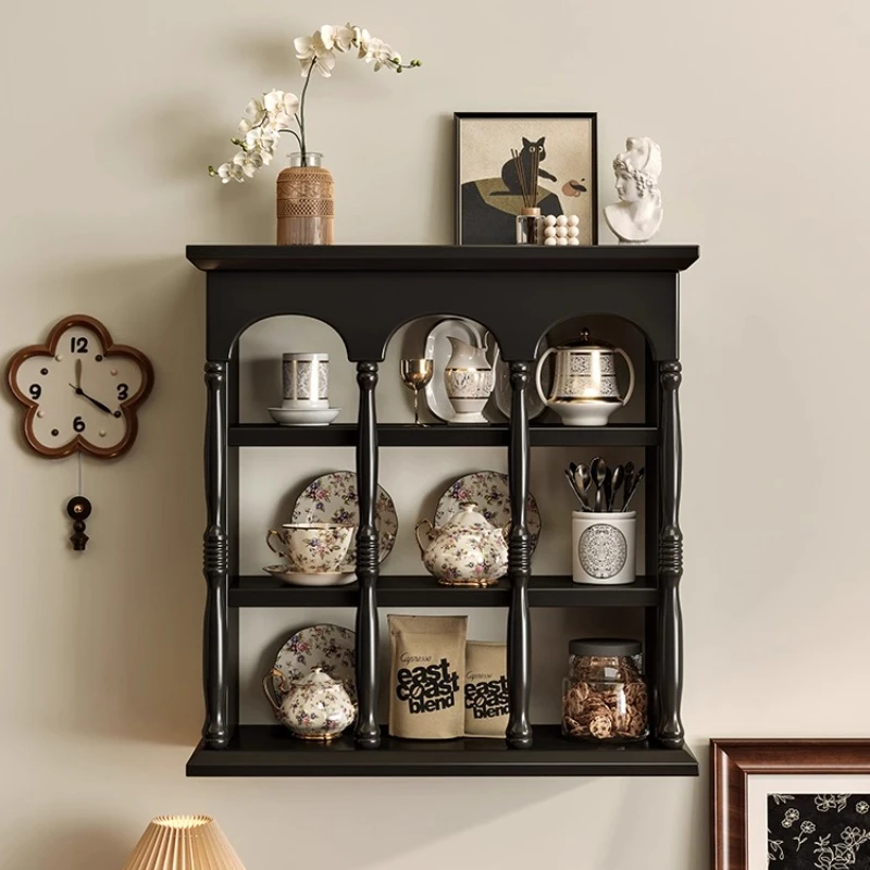 

Деревянный подстаканник во французском стиле в стиле ретро, полка для кофейных кружек в американском стиле, органайзер для чайных чашек, настенные держатели для кафе