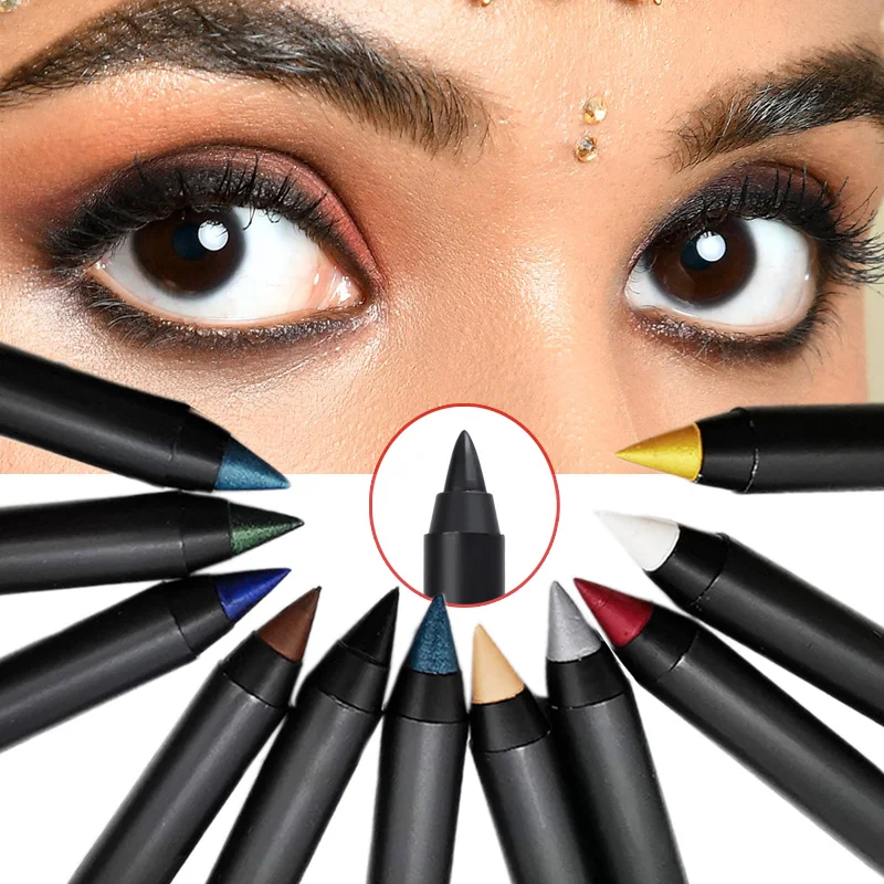 Kleurrijke Waterdichte Eyeliner Pen Snel Droog Gladde Matte Zwarte Vloeibare Eyeliner Lang Laatste Onderste Wimper Potlood Cosmetica Beginnende