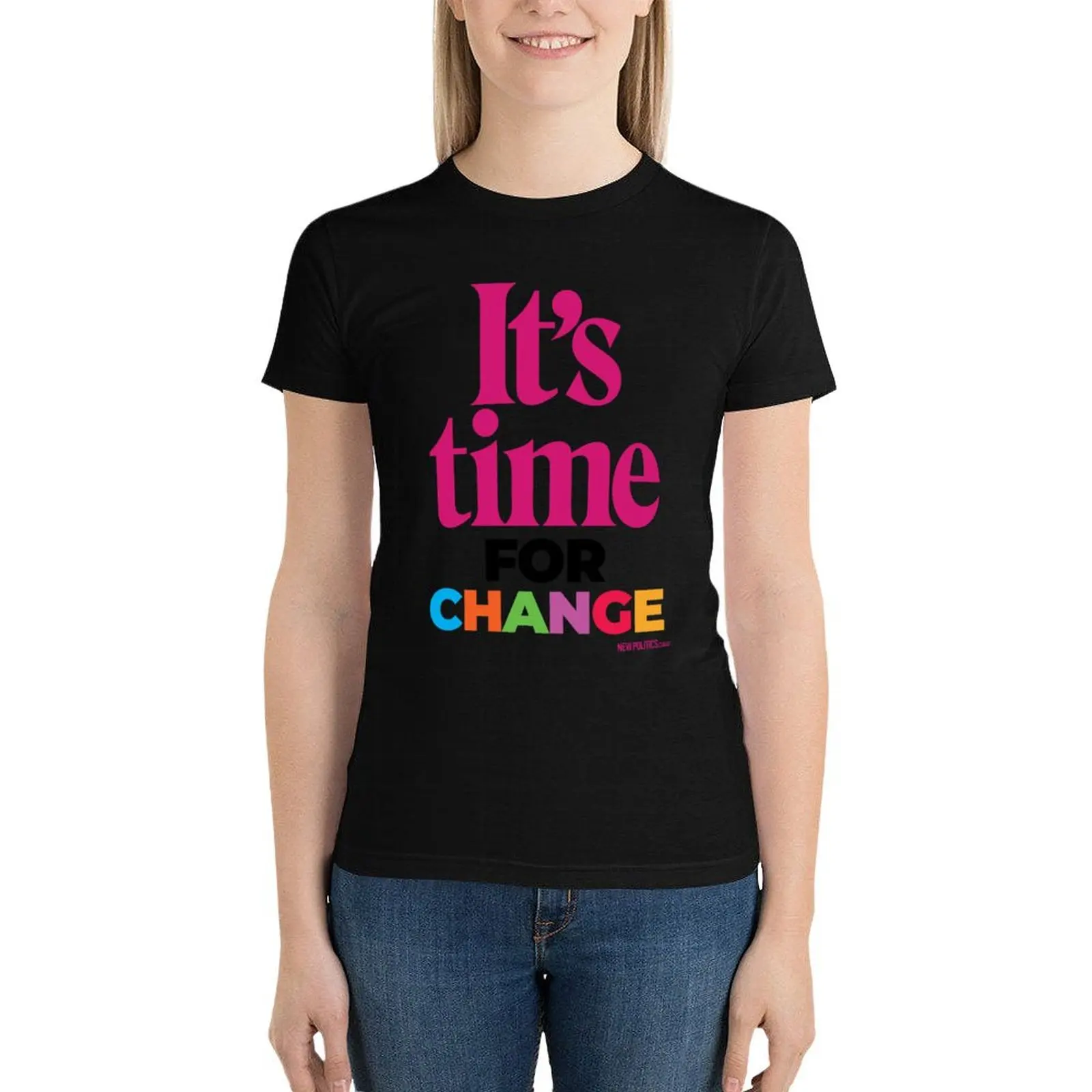 It＊s Time ＃ For Change T-Shirt cute clothes summer clothes anime clothes summer top t-shirt dress for Women plus size sexy