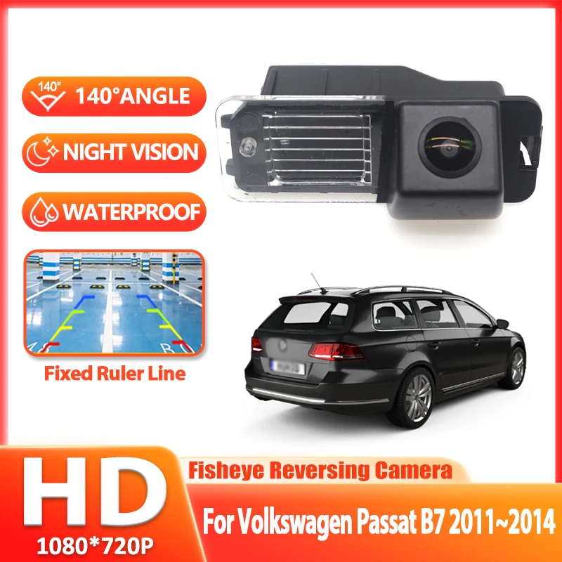 

CCD Автомобильная камера заднего вида, резервная камера, парковочная система для Volkswagen Passat B7 2011 2012 2013 2014, HD, водонепроницаемая