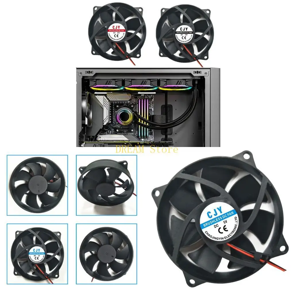 Ventilador silencioso para computador, ventilador silencioso para computador, capa gpu cpu, radiador resfriamento, melhor